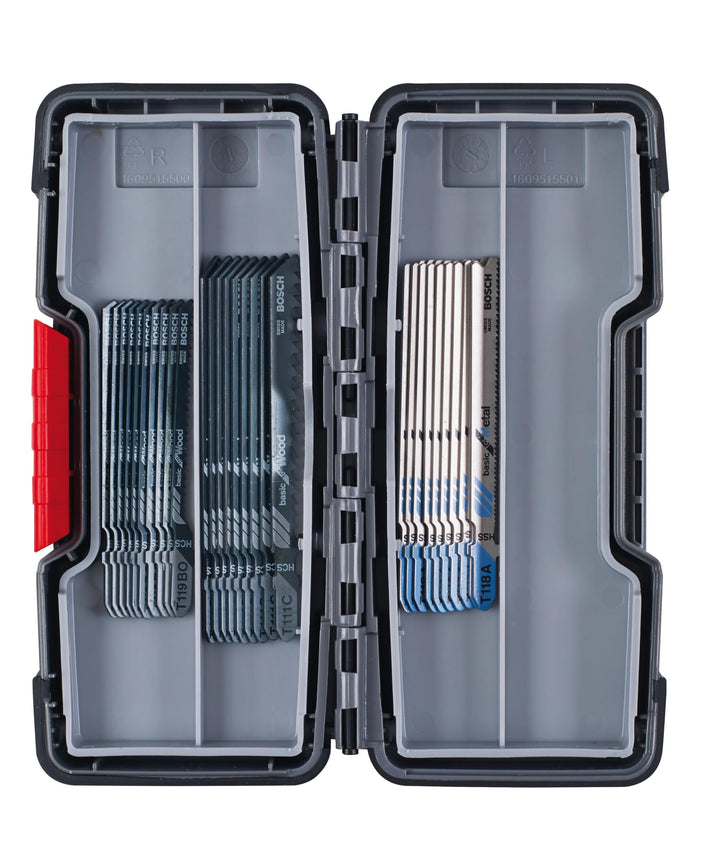 Bosch 30tlg. Stichsägeblatt Set Basic for Wood and Metal (für Holz und Metall, Professional Zubehör