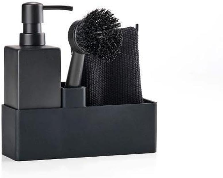 Zone Denmark Geschirrspülset, Spülorganizer mit Seifenspender/Spülmittelspender, Spültuch und Spülbü