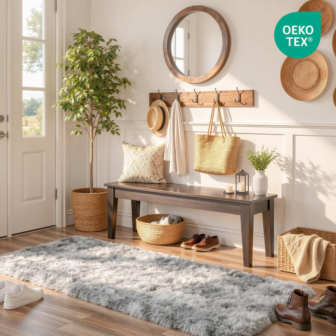 MARATIP Plüsch Teppich,Flauschiger Teppich Rund,grosse Grösse modernes Wohnzimmer,Kinder Mädchen,wei