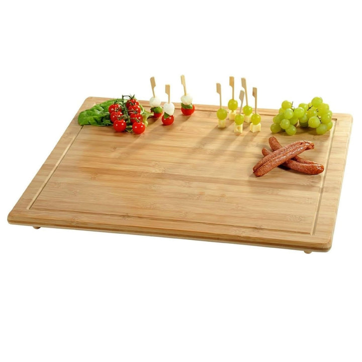 Kesper | XXL Schneideplatte | Abdeckplatte extra gross | 56 x 50 x 4 cm | Backbrett | FSC Bambus | i