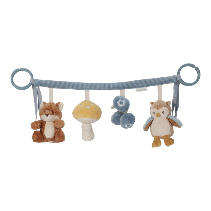 Little Dutch Kinderwagenkette mit Figuren Spielzeug für Baby Fuchs blau - Forest Friends