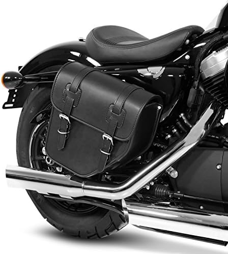 Craftride Motorrad Satteltasche für Custom Retro Vintage Bikes Texas 10l schwarz Links