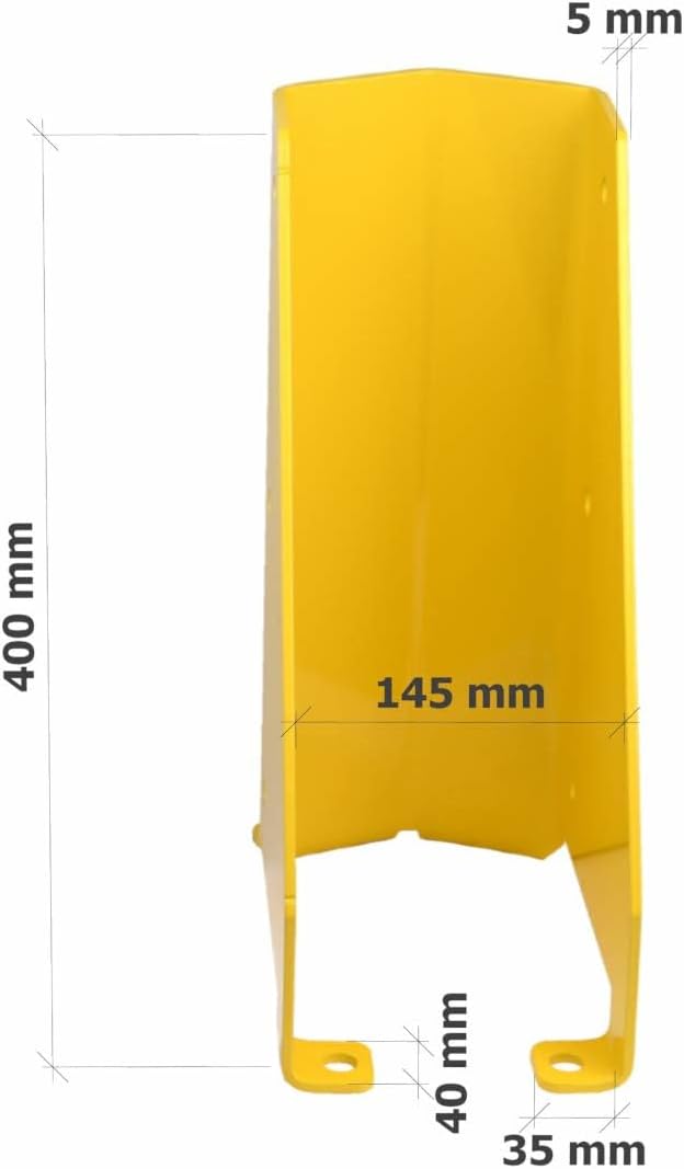 4x Stück robuster U-Form Rammschutz | 400mm Höhe | Konformität mit DIN EN 15635 und DGUV 108-007 | S