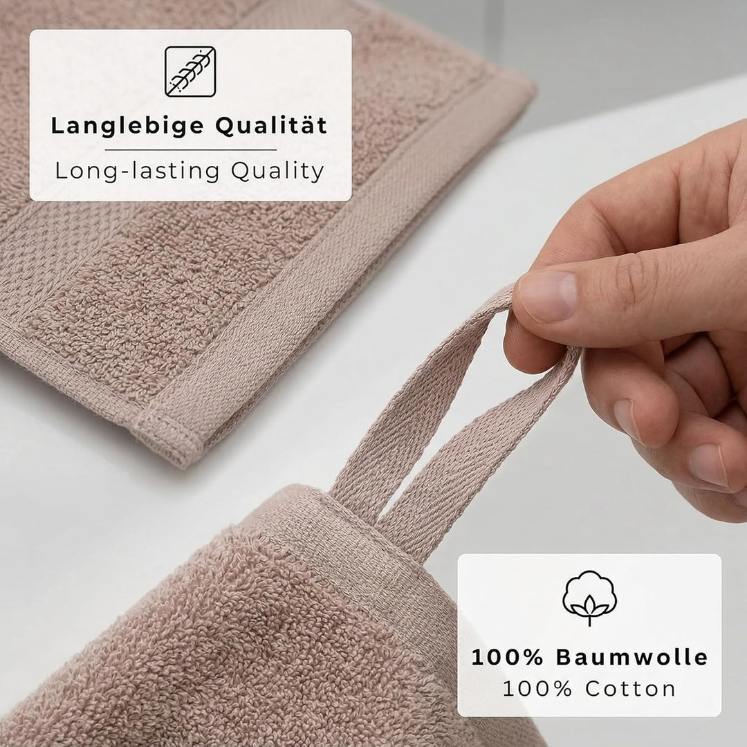 Betz Berlin 6er Set 2X Maxi Duschtuch 100 x 150 cm 4X Handtuch 50 x 100 cm 100% Baumwolle Farbe Capp