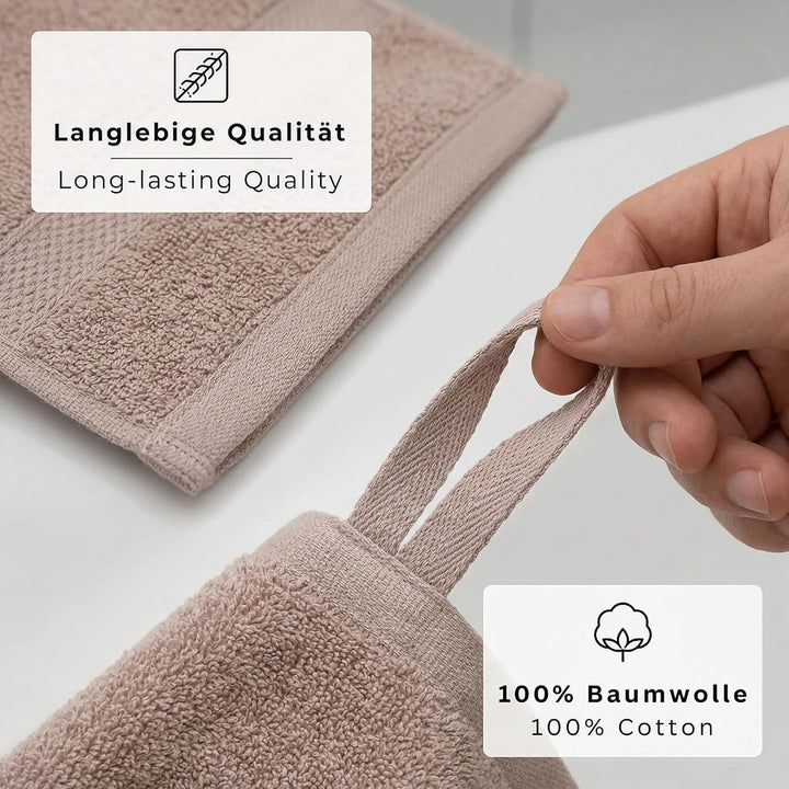 Betz Berlin 6er Set 2X Maxi Duschtuch 100 x 150 cm 4X Handtuch 50 x 100 cm 100% Baumwolle Farbe Capp