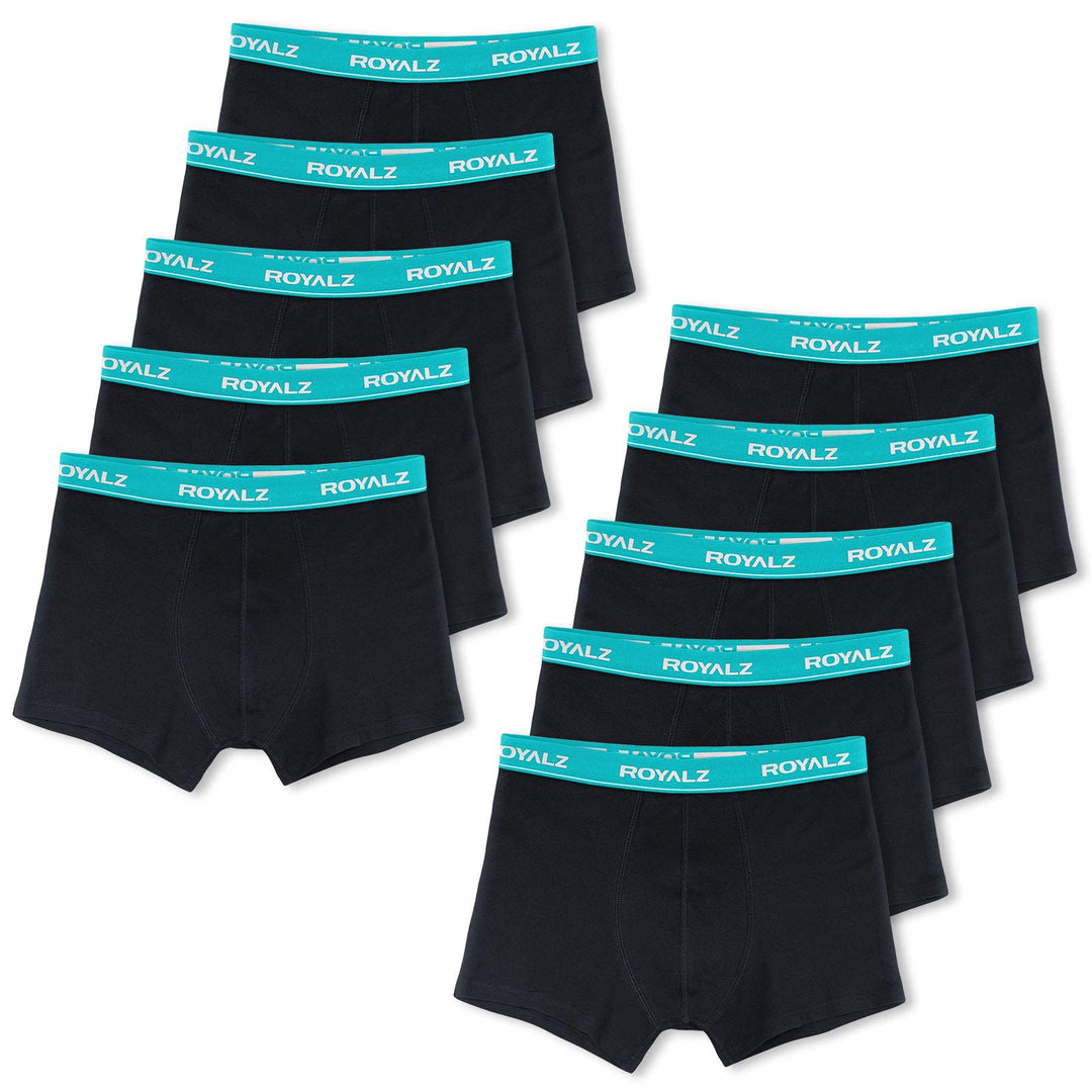 ROYALZ Unterhosen Herren Boxershorts Men 10er Pack klassisch für Sport und Freizeit, 10er Pack (95%