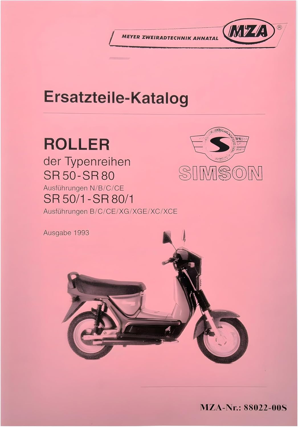 Ersatzteilkatalog Roller SR50-SR80 - Ausgabe 1993