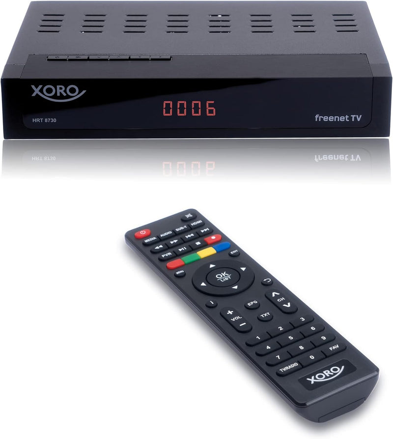 DVB-C/T2 Combo Receiver XORO HRT 8730 Hybrid mit USB Mediaplayer, PVR Ready, Timeshift, integriertes