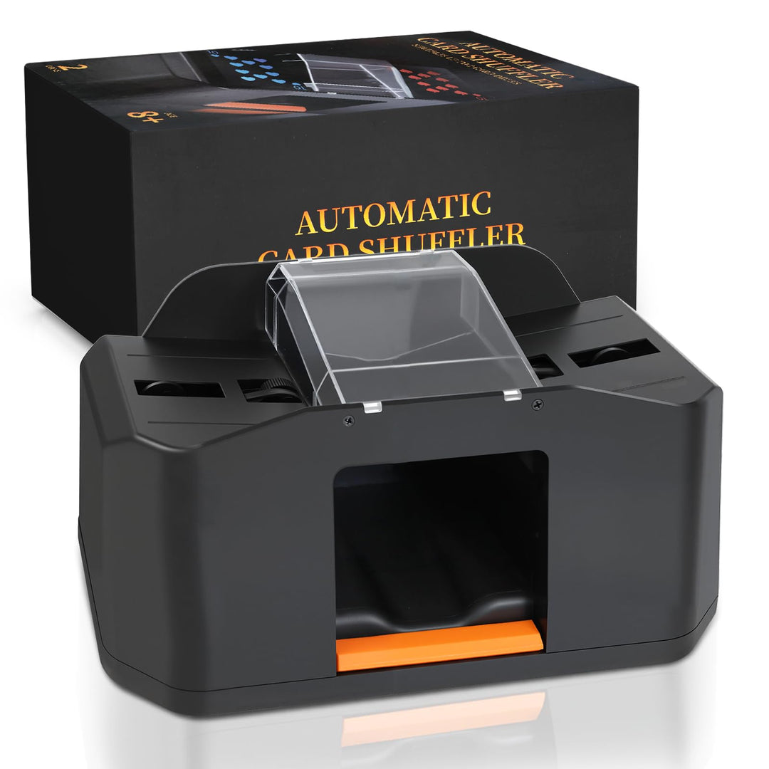 Kartenmischer Elektrisch, Kartenmischmaschine mit Wiederaufladbarem 2000mAh Akku, Schneller Karten M