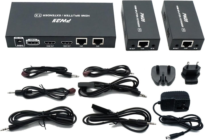 PW-HTS0102IR（POC） 1X2 Port HDMI Splitter Extender/Verteiler Ultra HD 1080P Ohne Verzögerung 60m über