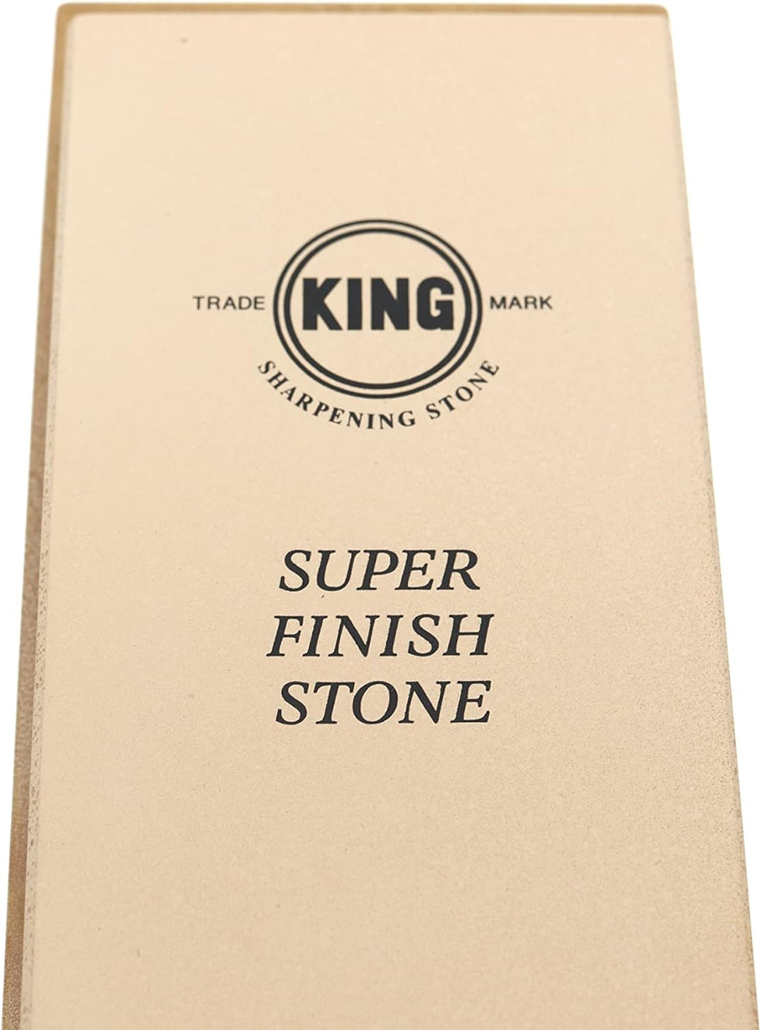 King Super Finish Japanischer Schleifstein S-1 Körnung #6000 mit Halterung zum Schärfen von Küchenme