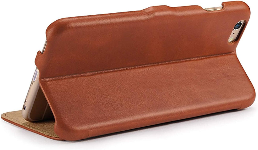 ICARER Hülle passend für Apple iPhone 6S Plus und iPhone 6 Plus (5,5 Zoll), Handyhülle mit echtem Le