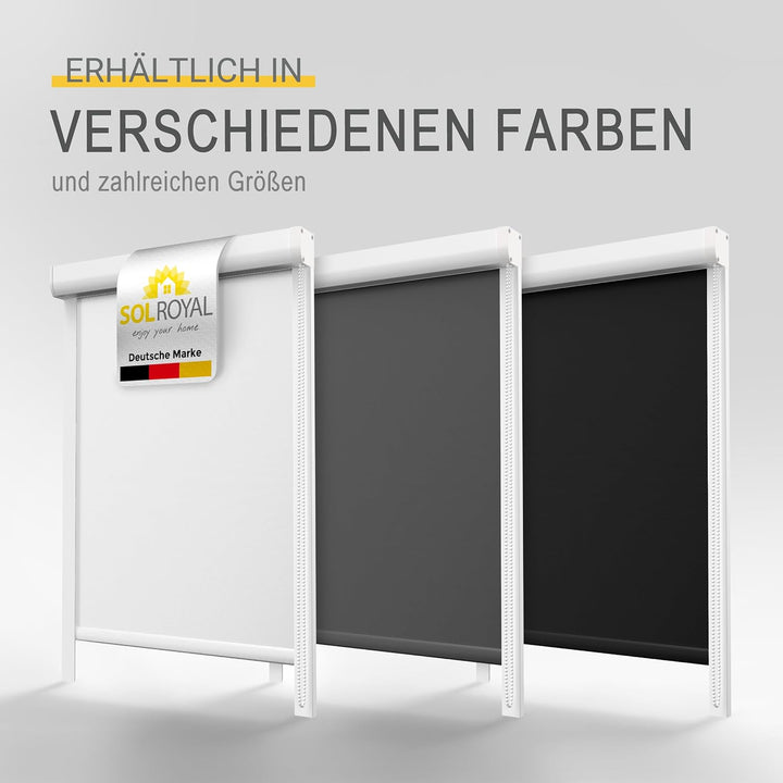 Sol Royal Kassettenrollo mit Führungsschiene SolReflect K24 60x175 cm Weiss - Blackout Thermorollo s