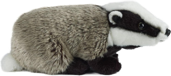 Living Nature Badger Plüschtier aus Dachs. 27 cm. Large (27cm), Large (27cm)