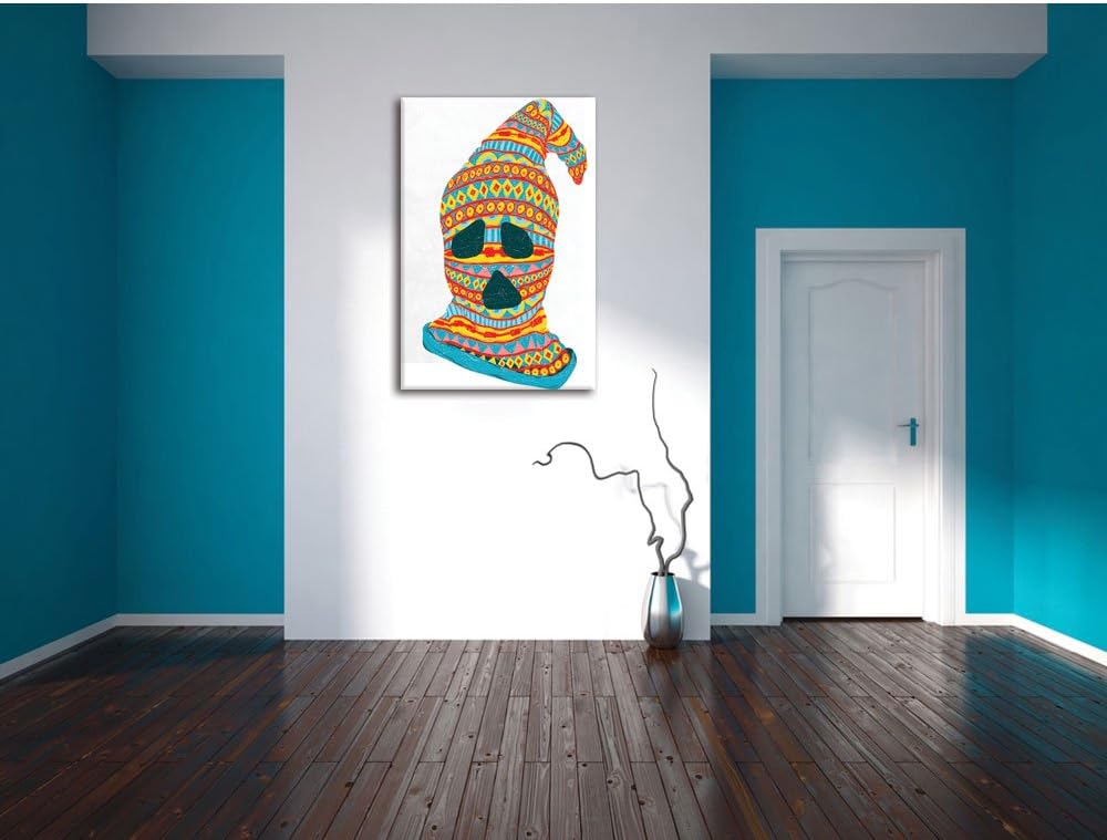 Ghost thief white Bild auf Leinwand, XXL riesige Bilder fertig gerahmt mit Keilrahmen, Kunstdruck au