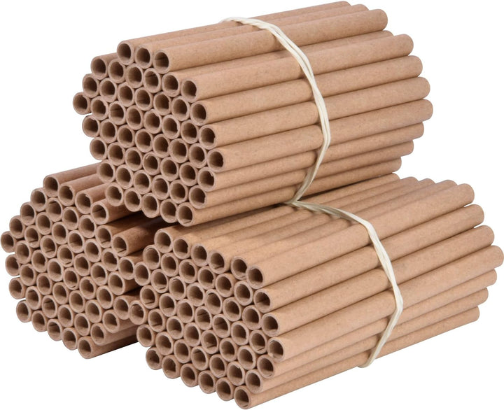 dobar® 22890e Pappröhrchen 450er Set - Füllung für Bienenhotels aus 100% recyceltem Altpapier - Wild