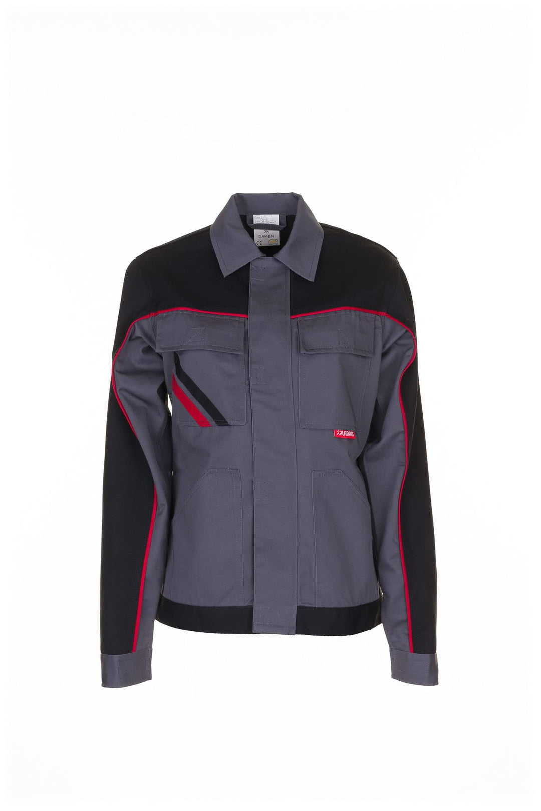 Planam Highline Damen Bundjacke schiefer schwarz rot Modell 2319 Grösse 48 Schiefer/Schwarz/Rot 48,