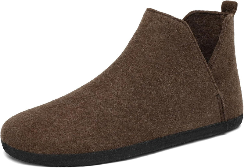 Mishansha Unisex Hausschuhe Rutschfeste Waschbar Filzpantoffeln, Gr. 36-47 38 EU Kaffee Braun, 38 EU