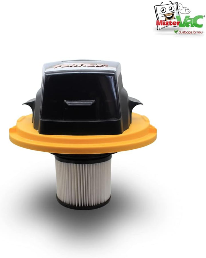 MisterVac Lamellenfilter Ersatzfilter kompatibel mit Ferrex Akku Nass-Trocken 150W 25 Liter,GDVC4025