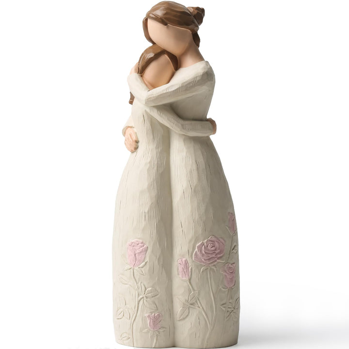 LEWOME Gifts for Mom from Daughter, Mother and Daughter Hand Painted Figurines, Birthday Gifts for M