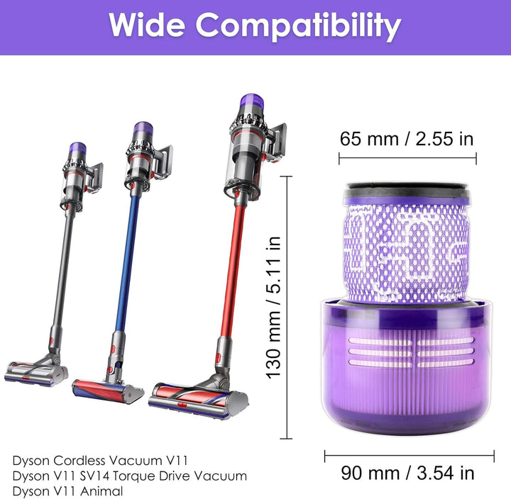 (5 Stück) V15 Ersatz HEPA filter für Dyson V11 Animal/Torque Drive/ V11 Complete, V11 Extra/Absolute
