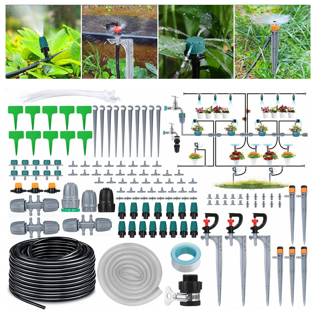 40M+2M Bewässerung Kit, 154PCS Tropfbewässerung Bewässerungssystem Automatische, Gartenbewässerung T
