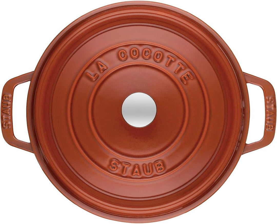 STAUB Gusseisen Bräter/Cocotte, Rund 28 cm, 6,7 L, , Zimt 28 cm, 6,7 L Zimt-Orange