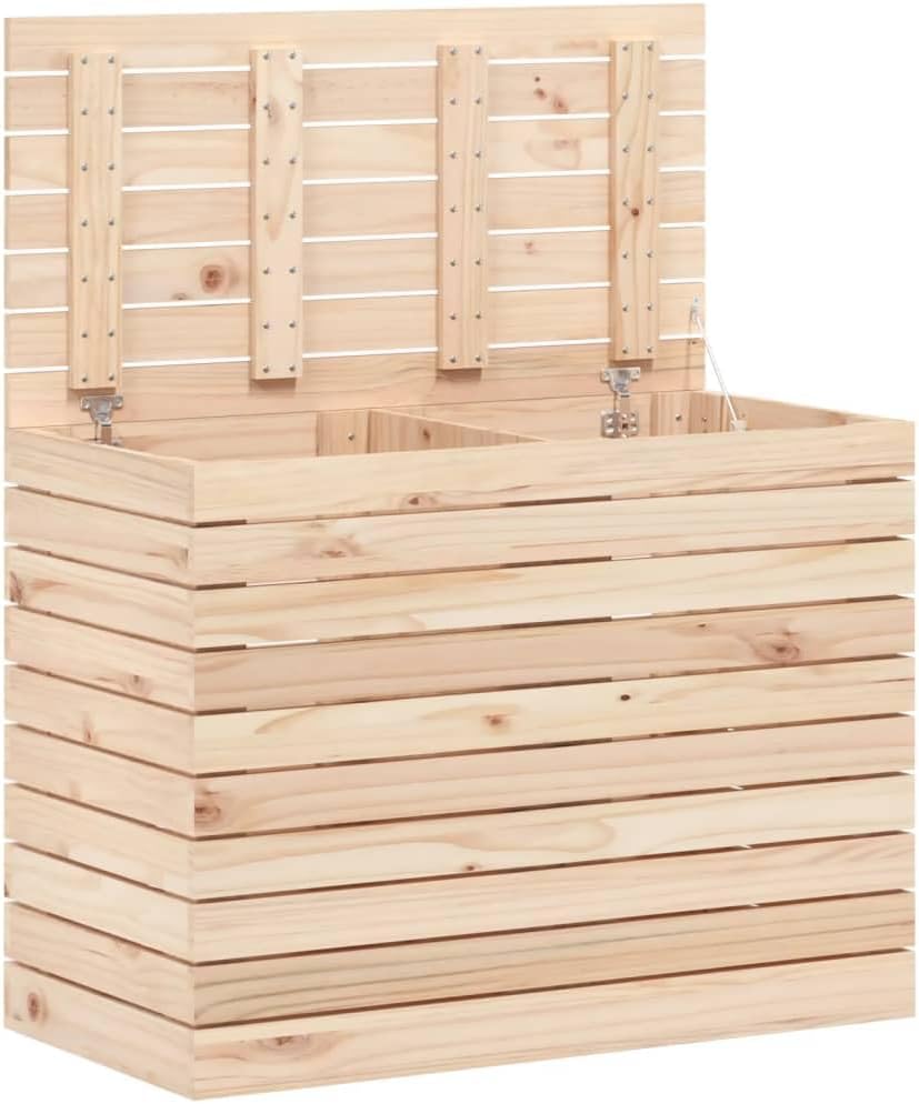 vidaXL Wäschetruhe, Wäschekorb mit viel Stauraum, Atmungsaktiv Wäschesammler mit Deckel, Wäschebox W