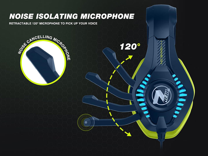 OTL Technologies NF0977 Nerf Pro G5 Gaming Kopfhörer blau