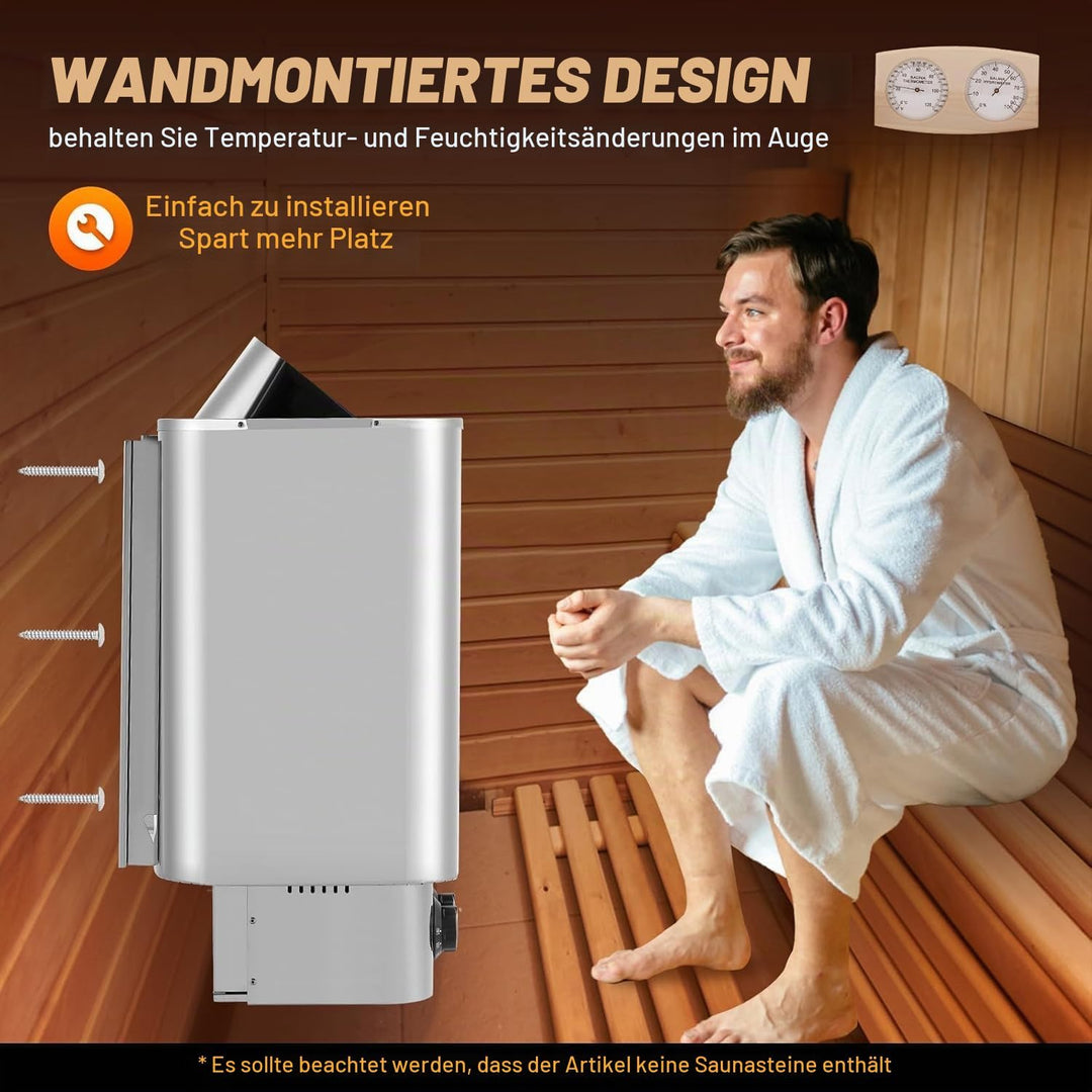 Mxmoonant 6KW Saunaofen, Elektroherd für Sauna, Einstellbare Zeit und Temperatur, für Home, Hotel, S