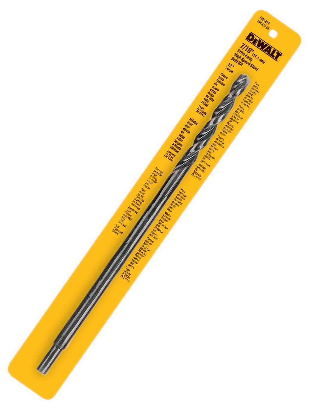DEWALT Bohrer, Schwarzoxid, 7/16 Zoll x 12 Zoll (DW1612), 7/16 Zoll x 12 Zoll