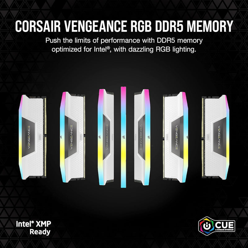 Corsair VENGEANCE RGB DDR5 RAM 32GB (2x16GB) 6000MHz CL36 Intel XMP iCUE Kompatibel Computer Speiche