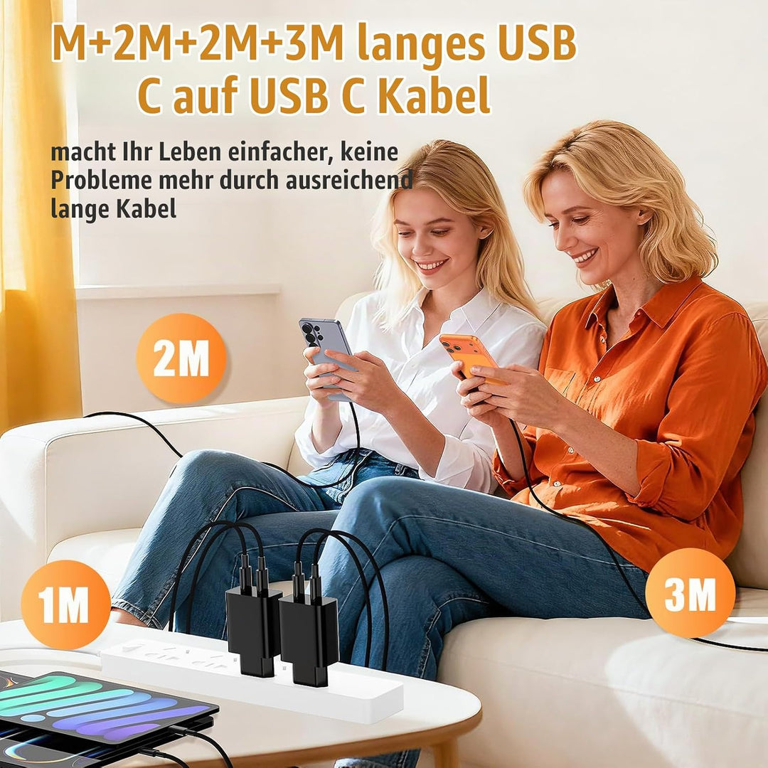 45W Dual Port USB C Ladegerät für Samsung Galaxy S26/S25 Ultra,USB C Schnellladegerät Adapter Netzte