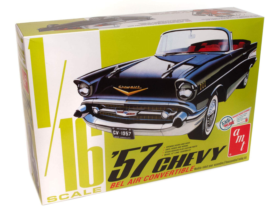 AMT Round 2 Unknown 1957 Chevy Bel Air Cabriolet Modellbausatz im Massstab 1:25 (AMT1159)