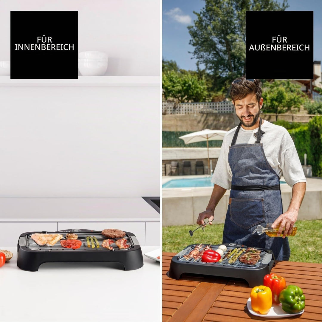 Taurus - Elektrischer Grill Maxim’s | 2400W | Grillfläche 41x24 cm | Einstellbares Thermostat | Wass