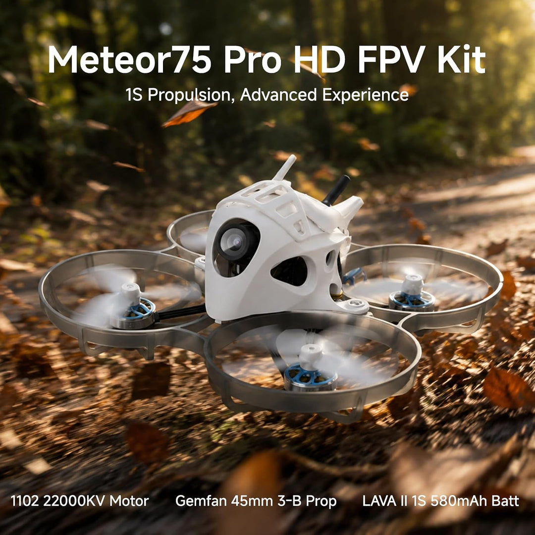 BETAFPV Meteor75 Pro P1 HD FPV Kit, LiteRadio 4 SE, VR04 HD Goggles, 1S RTF | P1 Air Unit VTX 1080P