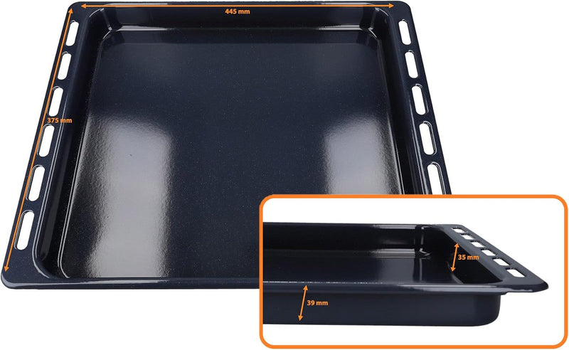 DL-pro Backblech Fettpfanne 445x375x39 für Bauknecht Ignis 481010764532 für Whirlpool Modelle AKP..