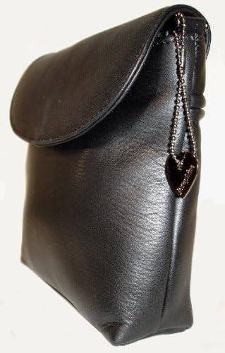Josephine Osthoff kleine Damen Handtasche zum umhängen echt Leder (179) Schwarz, Schwarz