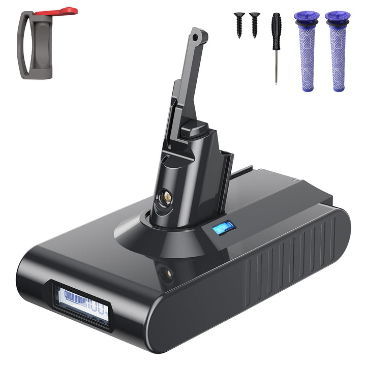 V8 Akku für Dyson V8 6000mAh Ersatzakku für Dyson SV10 Kompatibel mit V8 Motorhead/Fluffy/Animal/Abs