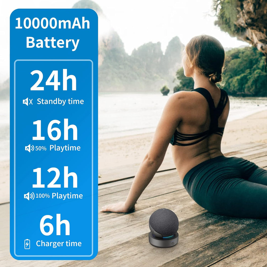 Akku für Dot 5. Generation - 10000mAh Tragbare Ladestation Batterie Zubehör Kabellos Akkustation mit