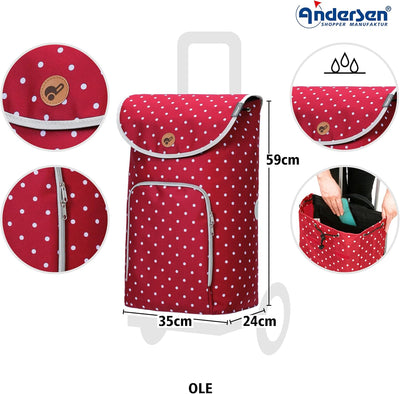 Andersen Shopper Scala Shopper Ole Einkaufstrolley 57 cm Rot