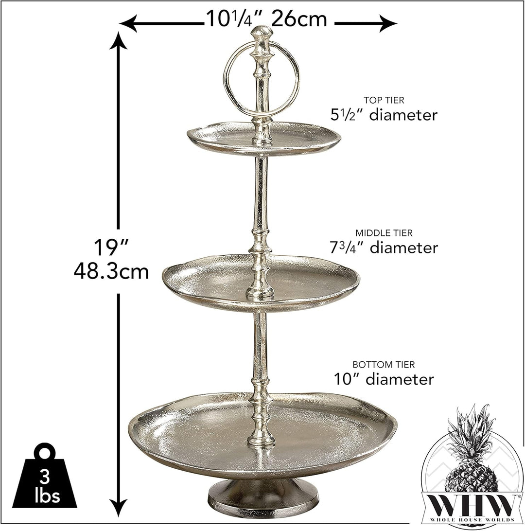Boltze Deco-Etagere Flaire Silber Aluminium h48 C