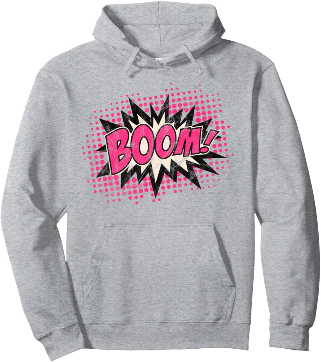 Boom, Comic, Explosion, Sprechblase, Vintage, Retro Pullover Hoodie