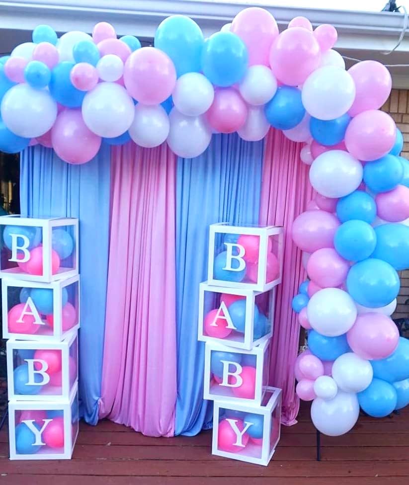 3×3 m Baby Blau Hintergrund Vorhang, Deko Hochzeit Party Junge's Geburtstag Geschlecht Aufdecken Fot