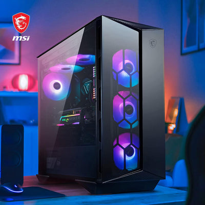 MSI MPG GUNGNIR 110R Mid-Tower PC-Gehäuse - Gehärtetes Glas, unterstützt ATX, M-ATX & Mini-ITX, 4x 1