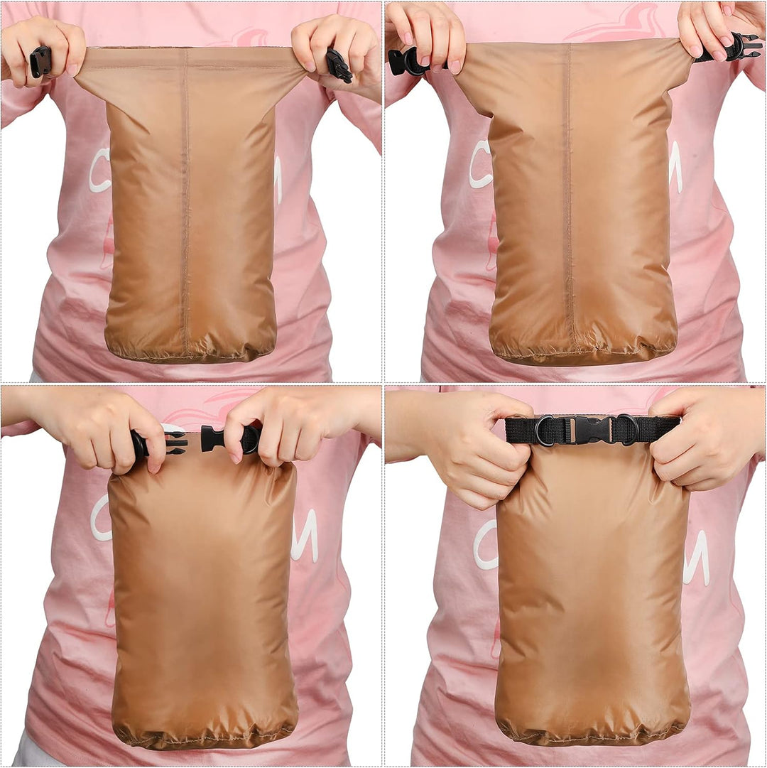 6 Stück wasserdichte Trockenbeutel Set Trockensack Leicht Luftdicht Packsack Set 20 L 15 L 10 L 8 L