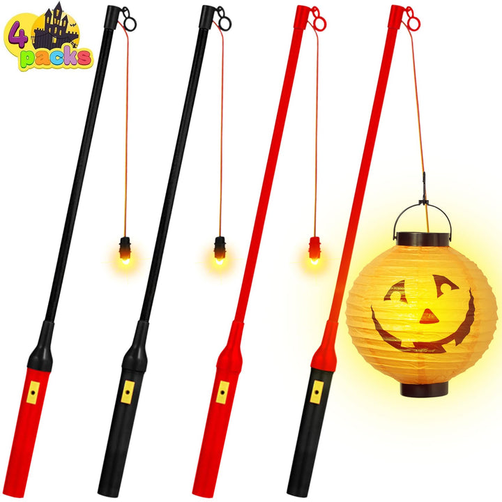 Laternenstäbe LED, 4 Stück Laternenstab Kinder Elektrischer 50 cm Laternenstab Mit LED Leuchtstäbe L