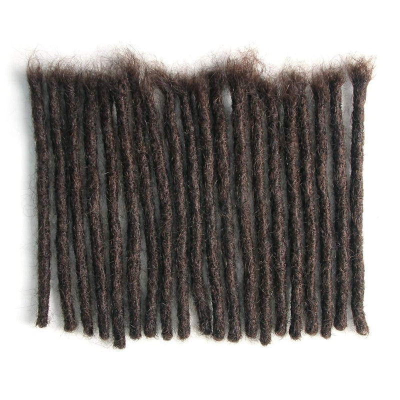 Echthaar Dreadlock Extensions 20 Stränge Handgemachte Crochet Echthaar Loc Extensions (8 Zoll, Breit