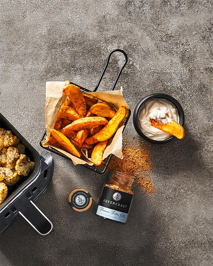 Ankerkraut Airfryer Gewürz-Box, mit Brathähnchen, Pommes Salz und Ofengemüse, mit Heissluftfritteuse