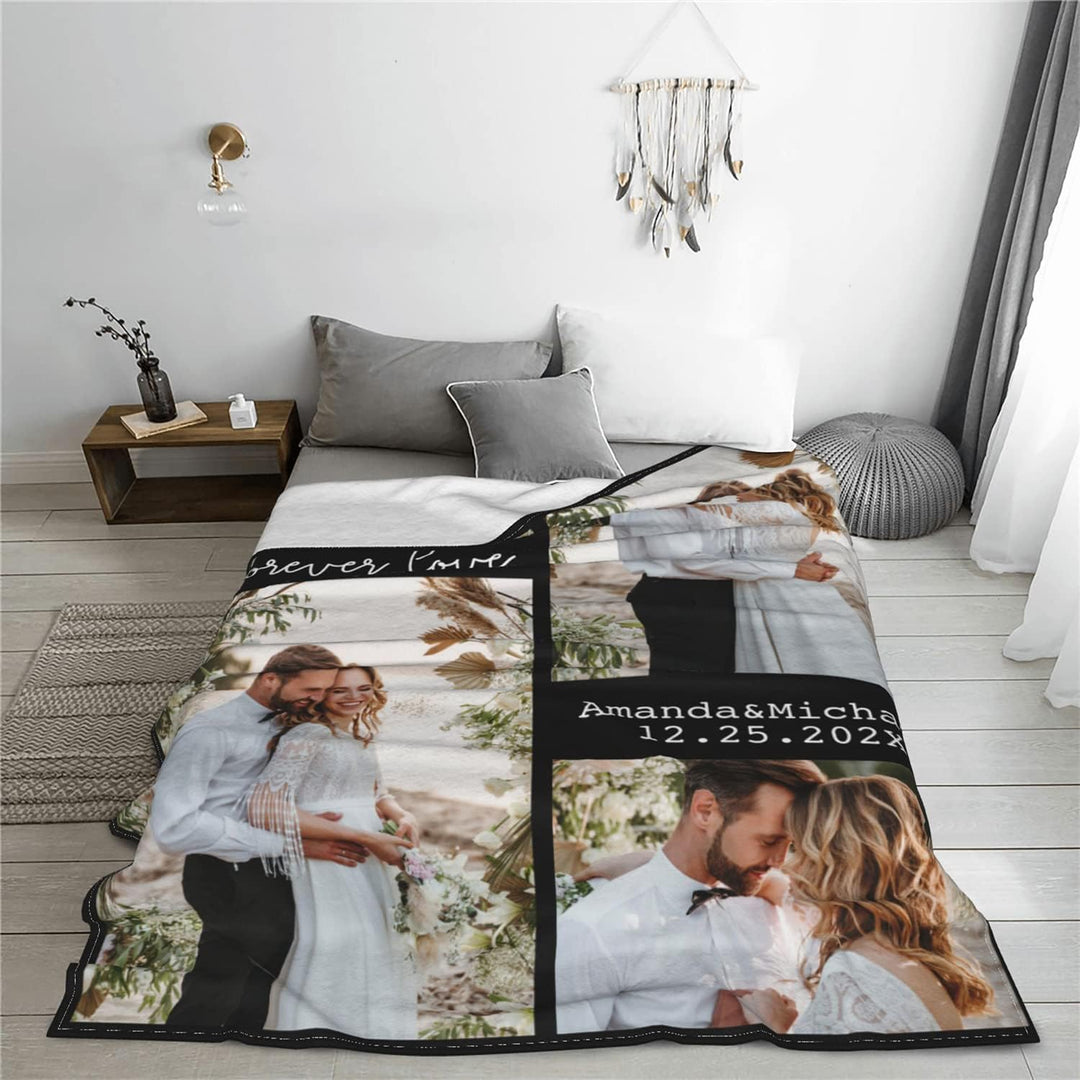 Easycosy personalisierte Decken für Paare Geschenke Benutzerdefinierte Bild werfen Decke Personalisi